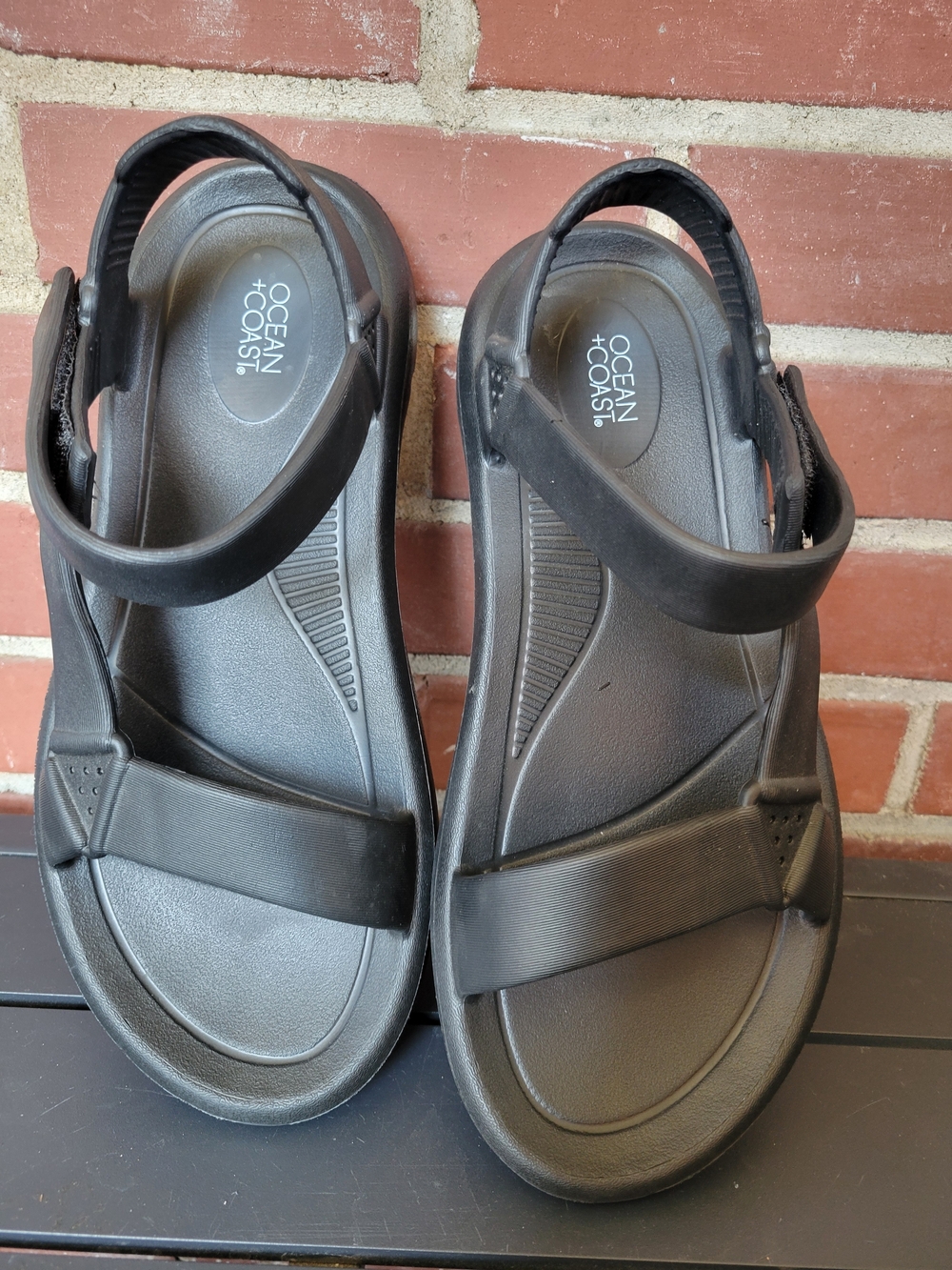 Women's Black Adjustable Sandals